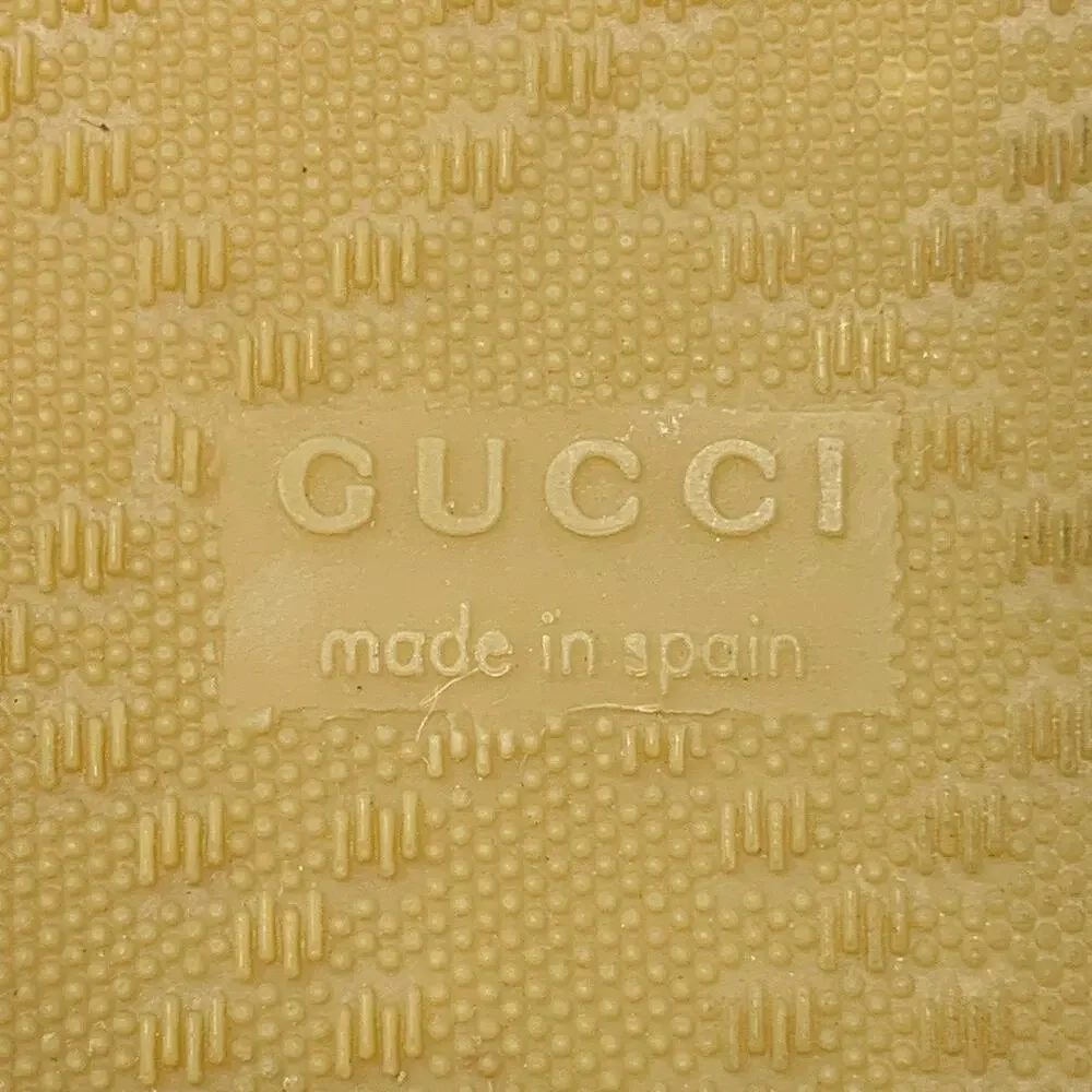 Gucci GG Supreme Monogram Canvas Espadrille Flats Black Size 37